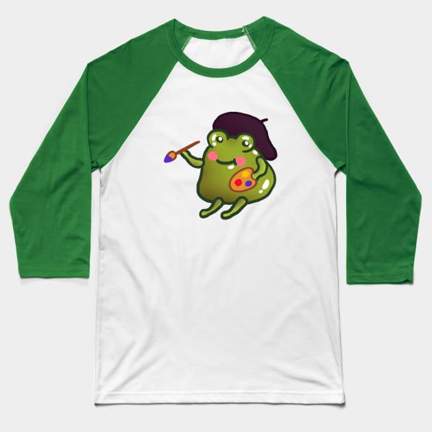 Goblincore Aesthetic Cottagecore Stupid Cute Frog -Artist frog- Mycology Fungi Shrooms Mushrooms Baseball T-Shirt by NOSSIKKO